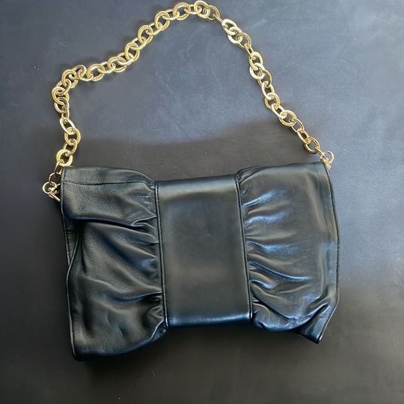Leather Black BCBG clutch - Picture 2 of 8